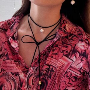 Choker z perłą hodowaną